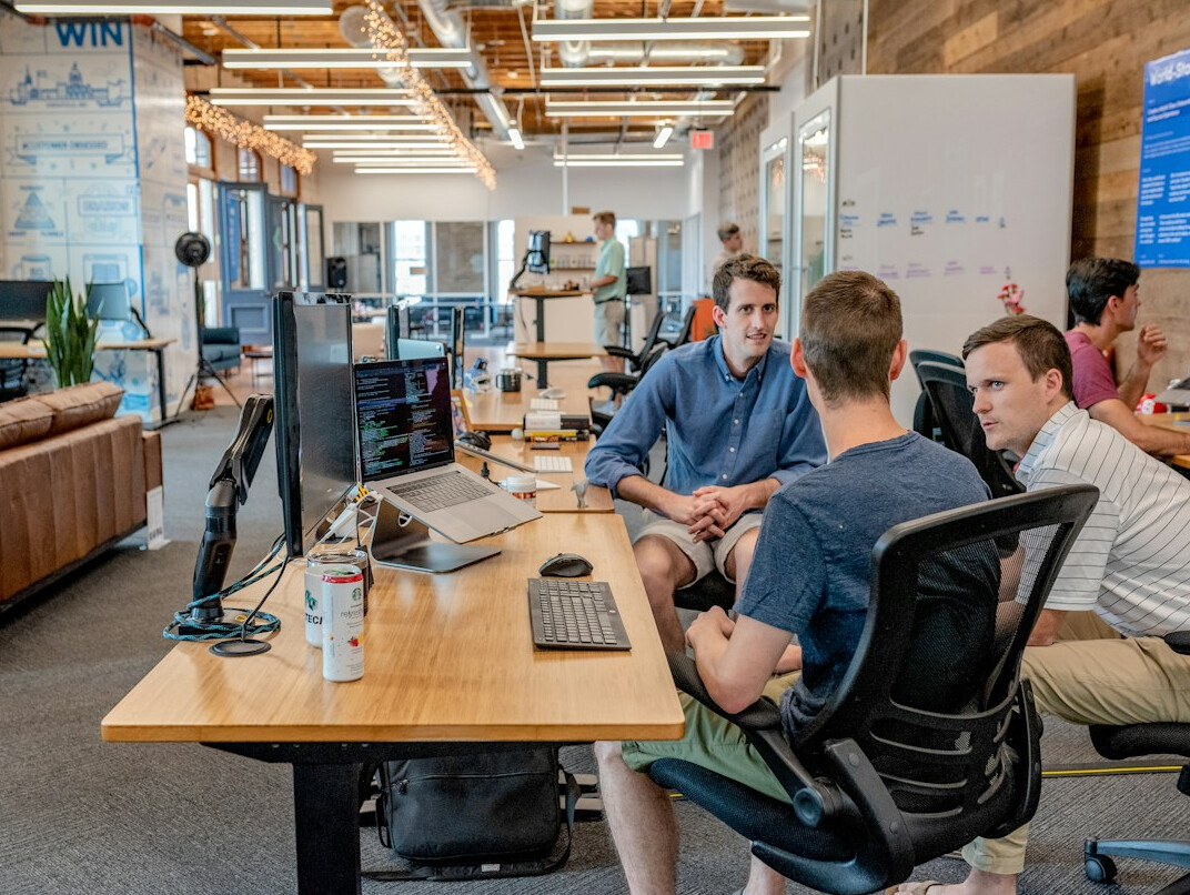 group of programmers collaborating