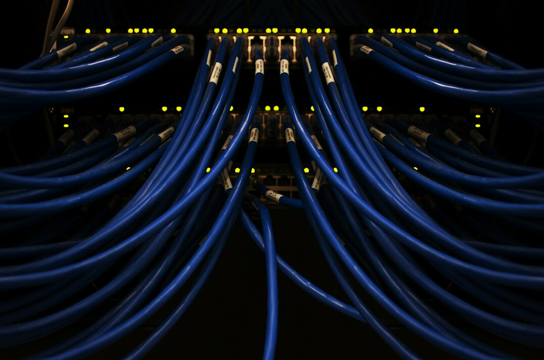 Rows of servers in a data centre