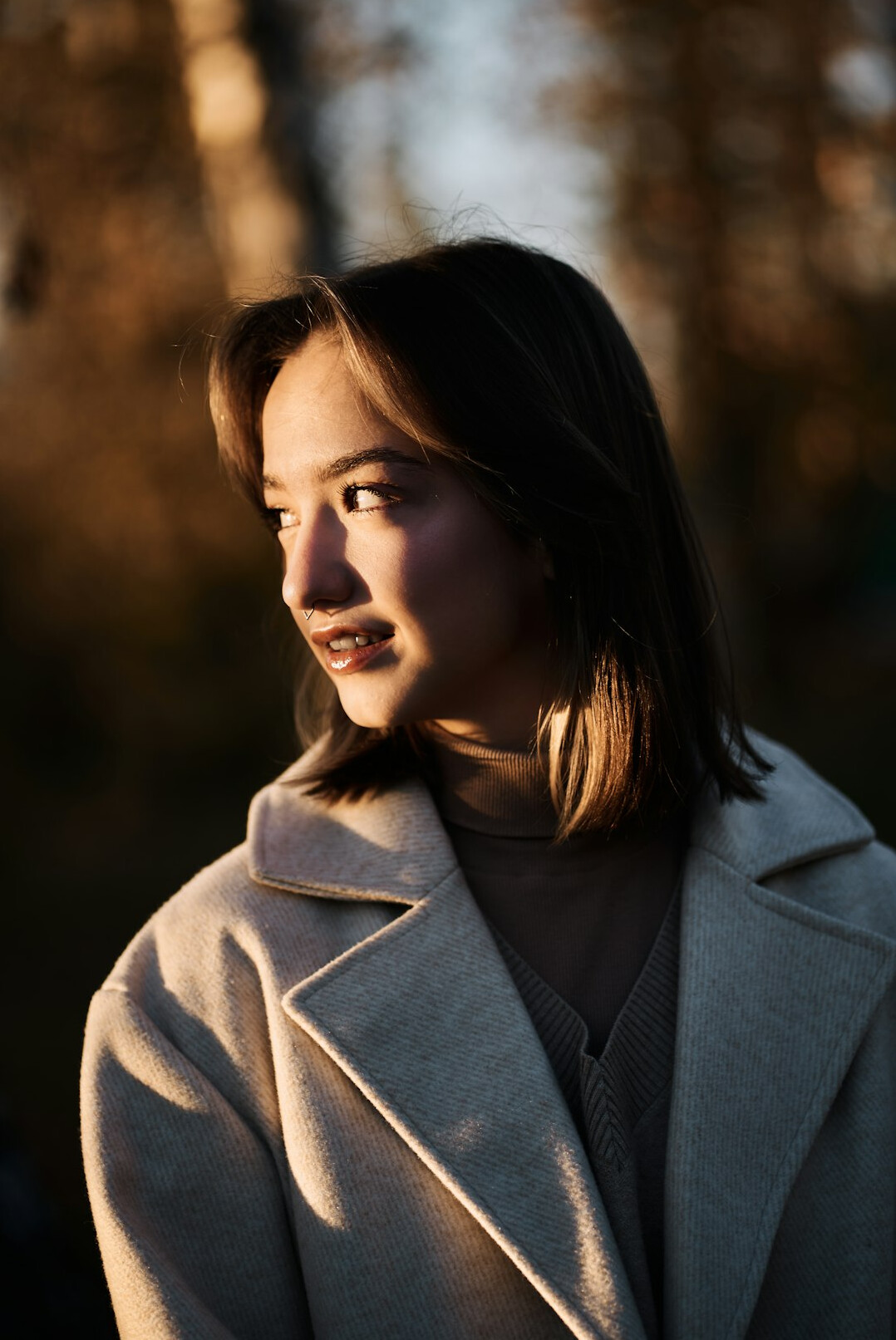 Portrait of a smiling woman in a blazer