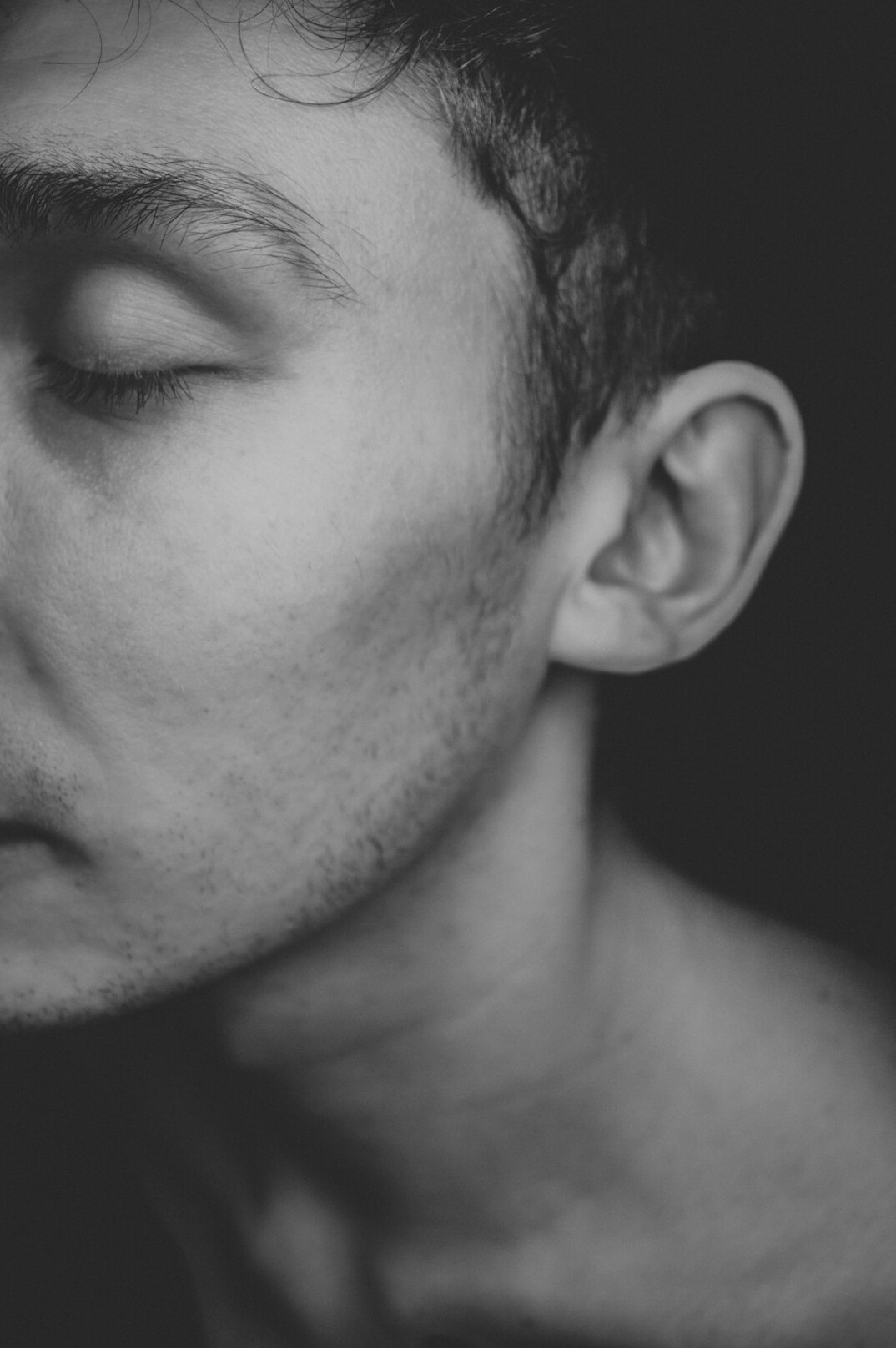 Portrait of a man with light stubble